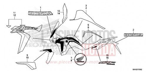 MARQUE/RAYURE (3) CRF1000DK de 2019
